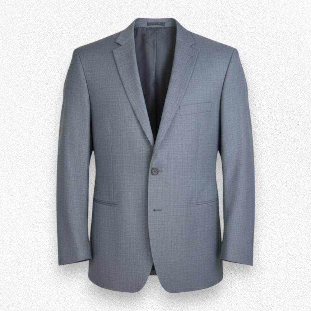 Y2K Lauren Ralph Lauren Dark Gray Wool Blazer Sport Coat Jacket Size 48R